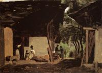 Corot, Jean-Baptiste-Camille - Entrance to a Chalet in the Bernese Oberland